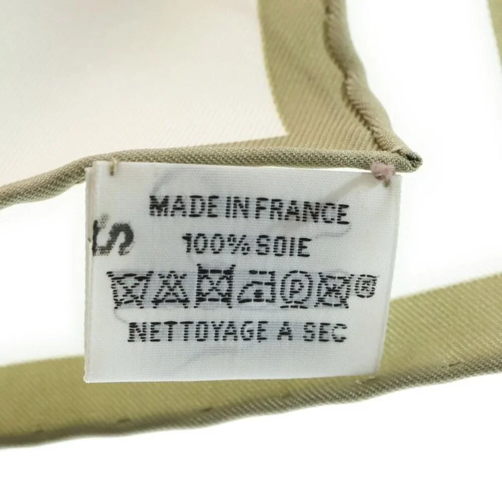 Hermes Carre 90 Brides ET Destin Beige Silk Scarf - Picture 6 of 6